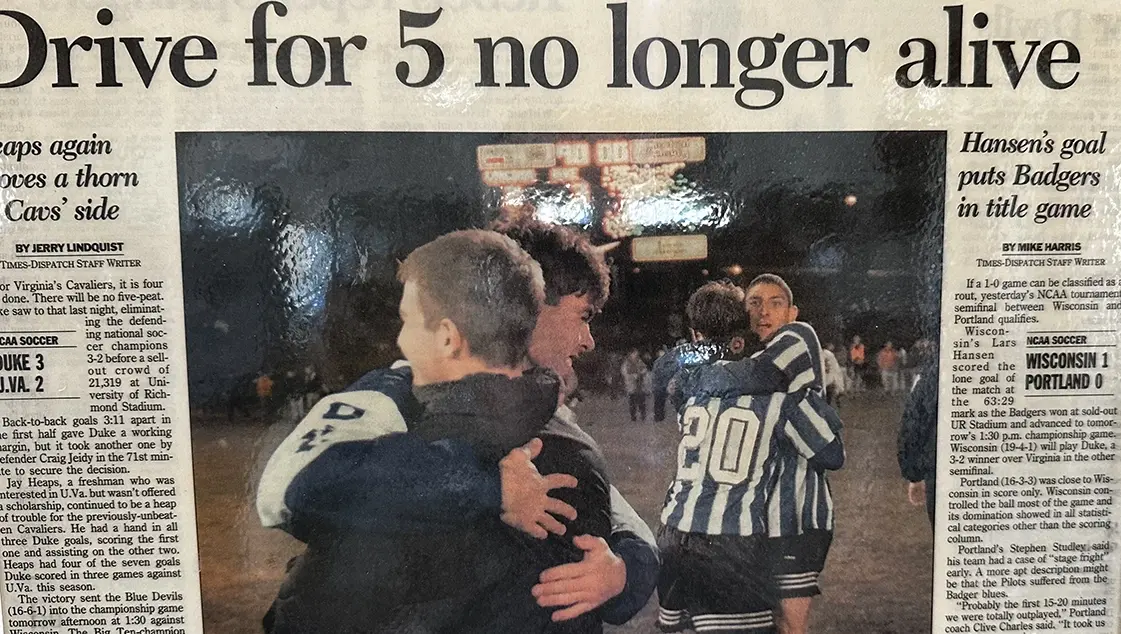 Dr. Robert Moghim’s journey on the field was as extraordinary as his professional career. As a key player on Duke University’s Division 1 soccer team, he reached the Final Four of the College Cup in Richmond, VA, in front of a record-breaking crowd of over 20,000. This historic run included a thrilling victory over the #1 ranked UVA, propelling the team to the national championship finals.