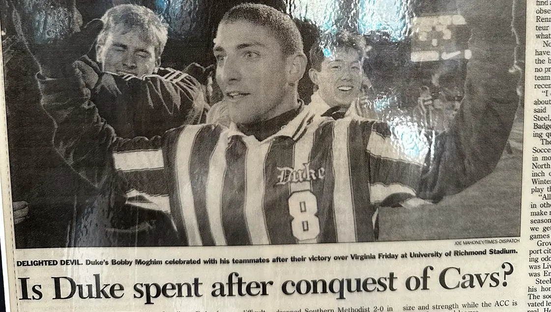 Dr. Robert Moghim’s journey on the field was as extraordinary as his professional career. As a key player on Duke University’s Division 1 soccer team, he reached the Final Four of the College Cup in Richmond, VA, in front of a record-breaking crowd of over 20,000. This historic run included a thrilling victory over the #1 ranked UVA, propelling the team to the national championship finals.