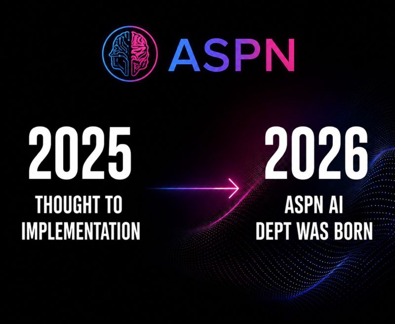 ASPN (2025 THOUGHT TO IMPLEMENTATION → 2026 ASPN AI DEPT WAS BORN)