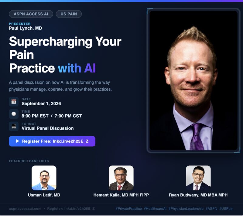 ACCESS AI Webinar Alert from American Society of Pain and Neuroscience ASPN – SEPT 1st, 8 PM EST